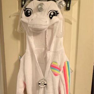 Brand New - Hooded Unicorn Fleece Jumpsuit